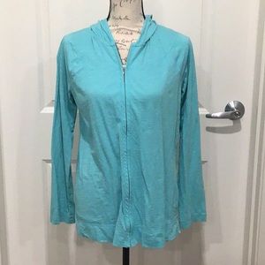 JJill Zip-Front Slub Hoodie S